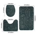 thumbnail image 2 of Bathroom Rugs Sets 3 Piece - Chemical Absorbent Non Slip Bath Mats, U-Shape Toilet Lid Cover, Contour Mat, Soft Washable Shower Mats Bath Rug Mat for Bathroom Tub Toilet, 2 of 7