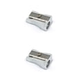 thumbnail image 3 of Inteprter Metal Mini Pencil Sharpeners Single School Bulk Office Learning Drawing Tools Sharpening Manual Pencils Plata 2Conjunto, 3 of 6