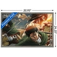 thumbnail image 3 of Attack on Titan: Season 2 - Trio Wall Poster, 22.375" x 34", Framed, 3 of 3