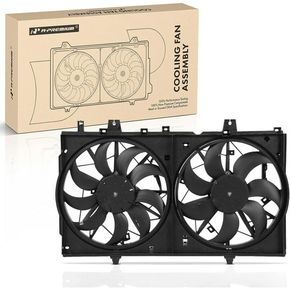 A-Premium Engine Radiator Cooling Fan Assembly Compatible with Nissan Rogue 2014 2015 2016 2017 2018 2019 2020, L4 2.5L, Replace# 214814CM0A, 214814CE0A