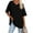 #022 Black-A1, variant on Tianiyouqing Long Womens T Shirt Short Sleeve Basic V Neck Vintage Gym Plus Size Tees Elbow Length Drop Shoulder Fall Travel Oversized Tunics Hot Pink 2XL