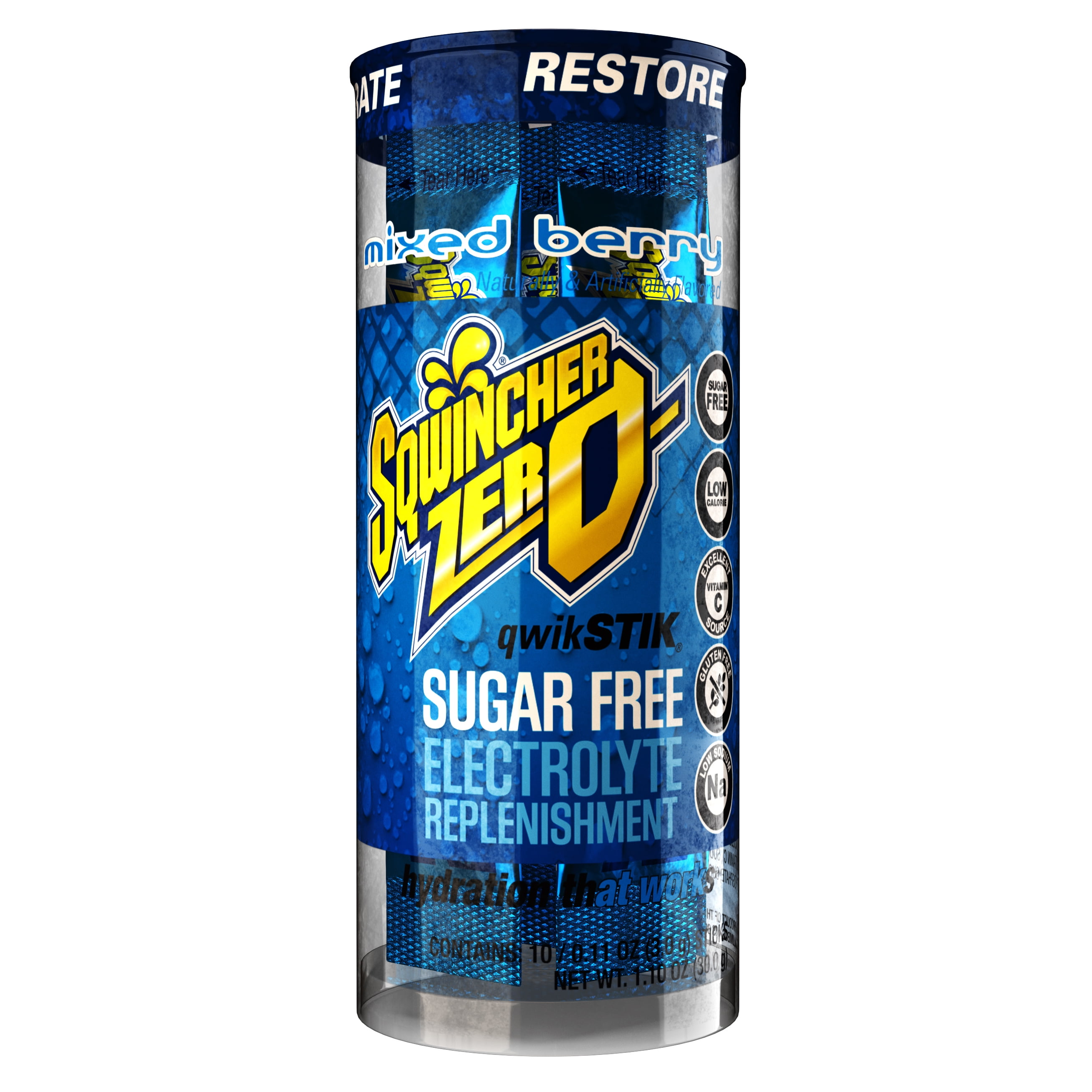 Sqwincher Zero Quik Stik Fruit Punch Hydration Additives, Oral