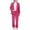 R01-Hot Pink, variant on RMGVDSD Girl'S 2 Piece Outfits Solid Color Shawl Collar Button Open Front Long Sleeve Blazer Jacket And Pants Formal Suit Set For Kids Soft Spring Outfits