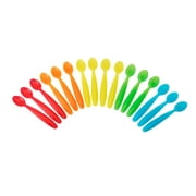 The First Years Take & Toss Dishwasher-Safe Infant Feeding Spoons, Rainbow Colors, 16 Pk
