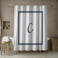 thumbnail image 4 of Creative Products Navy Blue and White Letter C Monogrammed 71x74 Shower Curtain, 4 of 7