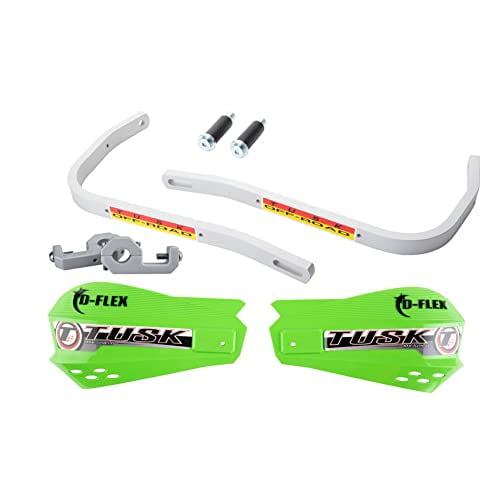 Tusk D-Flex Handguards with MX Shields Green 7/8" Bar Mounts