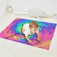 thumbnail image 2 of Rainbow Tie Dye Spiral Pattern Blanket,Comfortable Soft Flannel Throw Blanket,All Season,Warm Lightweight Blankets for Sofa Bed Couch Living Room Chair,30"x40", 2 of 4