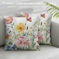thumbnail image 3 of PHYHOO Throw Pillow Covers - Botanical Spring Floral Butterfly Colorful Decorative Pillow Case for Sofa Couch Bedroom Living Room Car Home Decor Summer Pillowcase, 3 of 5
