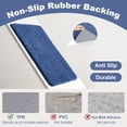 thumbnail image 2 of BULULOM Bathroom Rugs Non Slip Washable, Soft Super Absorbent Quick Dry Long Bath Mat with Rubber Backing, Denim Blue 24" x 48", 2 of 8