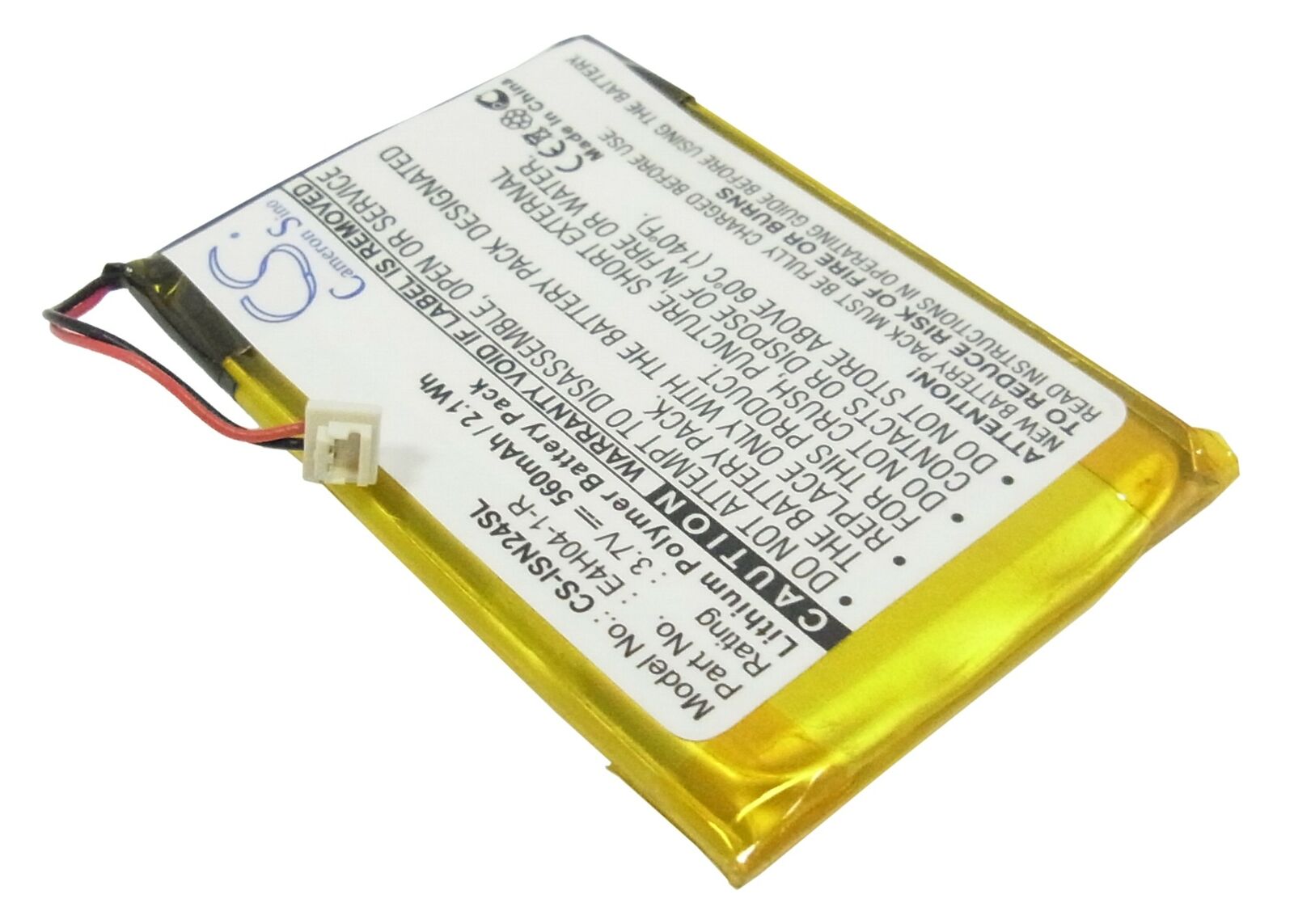Replacement Battery For INSIGNIA 3.7v 560mAh / 2.07Wh MP3, MP4, PMP