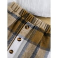 thumbnail image 6 of Bagilaanoe 2Pcs Little Girls Fall Outfits Long Sleeve Off-shoulder T-shirt Tops + Plaid Skirt 12M 24M 3T 4T 5T 6T 7T Toddler Kids Casual Skirt Set, 6 of 8