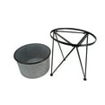 Mainstays Karvel Galvanized Metal Column Planter with Stand, 15.7 in