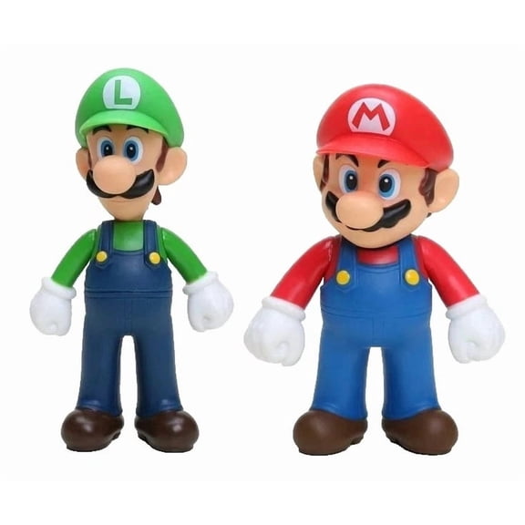 Set of 2 Super Mario and Luigi 4.5" Action Figures Collectibles Toys