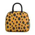 thumbnail image 2 of Insulated Lunch Bag for Women, Floral Print Oxford Fabric Lunch Box, Leakproof Thermal Cooler Tote for Work, School & Picnic, Leopard Animal Print, 2 of 5