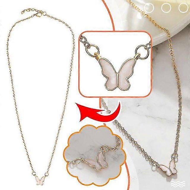 Collar de cadena con forma de mariposa dorado estilo punk exagerado vintage shaofei