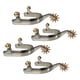 thumbnail image 2 of Eigraketly Paquete de 2 espuelas para montar a caballo de acero inoxidable, Rowel para montar, profesional, portátil, para principiantes, Cuidado ecuestre y deportes, 2 of 6