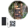 thumbnail image 1 of Ventilateur de Panneau Solaire Portable 2W 5V pour Cour Extérieure Ventilateur d'Extraction pour Animaux de Compagnie Petit Ventilateur Solaire DC5521 Interface de Sortie, 1 of 7