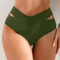 thumbnail image 2 of Sopiago Bikini Bottom for Women Twist Front Cheeky Swimsuit Bottoms for Women Ruched Bathing Suit Bottoms Green,S, 2 of 5
