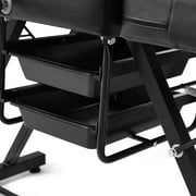 Artist Hand Recliner Massage Table Facial Lash Bed Salon Tattoo Chair with 2 Trays (Black)