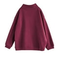 thumbnail image 5 of GigrtiJin Womens Oversized Sweatshirts Solid Color Turtleneck Fleece Pullover Tops Loose Warm Comfy Sweatshirt, 5 of 6