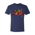 thumbnail image 2 of Wild Bobby, Colorful Rainbow Cat Animal Lover Mens Premium Tri Blend T-Shirt, Vintage Navy, 2XL, 2 of 3