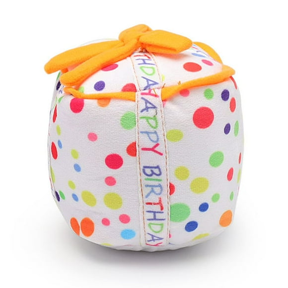 Cake Dog Toy Plush Birthday Cake Play Interactive Chew Celebration Squeaky Soft Cupcake Pet Toy gift box