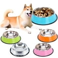 thumbnail image 2 of Tiberpet Pets Bowls Cat Dog Food Bowls Use for Food and Water Stainless Steel Dog Bowls Metal Non-slip Bowl Base Cat Dog Supplies for Indoor Cats Dog Small Dogs, 2 of 6