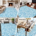 thumbnail image 5 of Large Area Rugs for Living Room Bedroom, Blue Spring Floral 5'x8' Rug Washable Carpet Runner Indoor Outdoor, Farmhouse Flowers Elegant Pastoral Non Slip Floor Mats Rug for Kitchen, Bathroom, 5 of 8