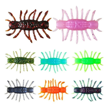 4Pcs Soft Bionic Fishing Lures - for Shake Shrimp Realistic Design Sinking Baits Freshwater Bright Colors Natural Swimming Outdoor Fishing Gear