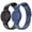 Black + Dark Blue, variant on SENHAWK AirTag Wristband Bracelet, IP67 Waterproof Silicone Adjustable Strap, Compatible with Apple AirTag 1st 2nd Gen, GPS Tracker Cover for Kids Elderly