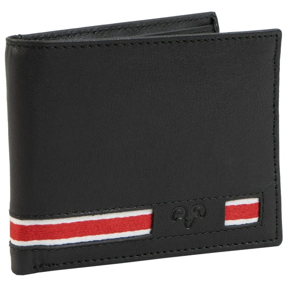 Jack Abrahams Mens Genuine Goat Nappa Leather Slim Bi-Fold 2 Piece RFID Minimalist Wallet With Removable ID Holder (Black)