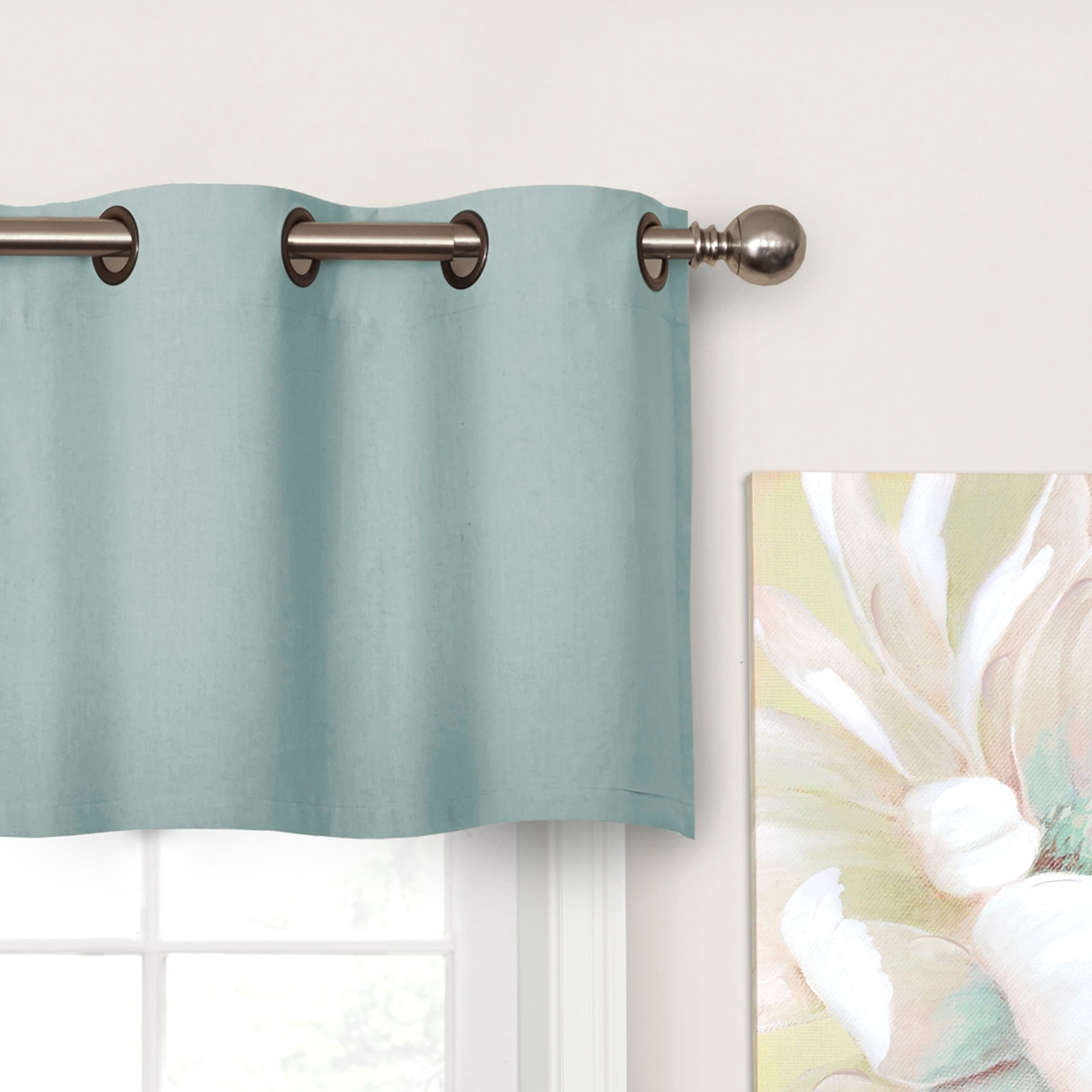 Eclipse Nadya Solid Room Darkening Grommet Valance