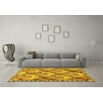 thumbnail image 3 of Ahgly Company Machine Washable Indoor Rectangle Animal Yellow Traditional Area Rugs, 7' x 9', 3 of 4