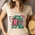 thumbnail image 4 of RN Nurse T-Shirt | You’re in Good Hands Graphic Tee with Leopard Print Letters, Navy, Size XL, 4 of 6