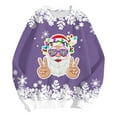 thumbnail image 7 of Towmus Christmas Sweatshirts for Women Plus Size Christmas Graphic Crewneck Sweatshirt Casual Snowflake Pullover Tops, 7 of 7