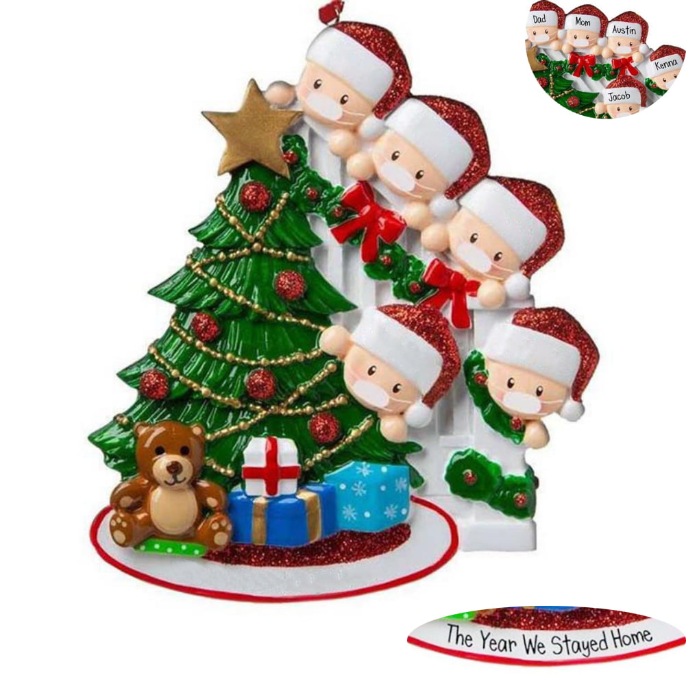 Personalized Christmas 2020 Snow Family Santa Home Party Hanging Ornaments Diy