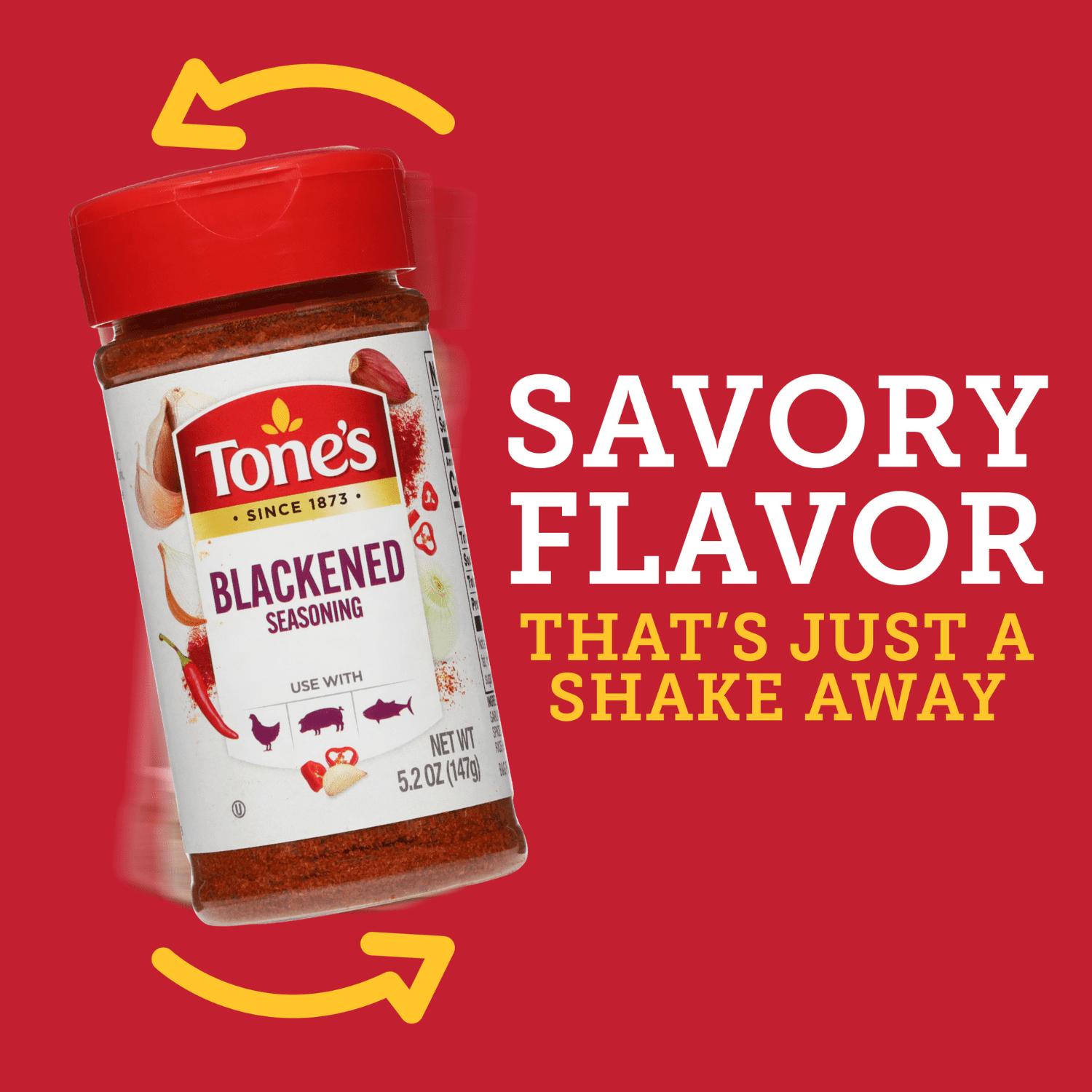 (2 pack) Tone's Blackened Seasoning, Kosher, 5.2 oz