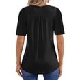 thumbnail image 5 of Fantaslook Blouses for Women Pleated Short Sleeve Tunic Tops Dressy Casual Summer Shirts, 5 of 9