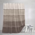 thumbnail image 3 of Shower Curtains for Bathroom, Brown Beige Ombre Waterproof Fabric Shower Curtain, Farmhouse Vintage Wooden Striped Decorative Bathroom Curtain for Bathtub, 72"x72", No Hooks Included, 3 of 9