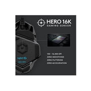 Logitech G502 HERO High Performance Wired Gaming Mouse, HERO 25K Sensor, 25,600 DPI, RGB, Adjustable Weights, Black