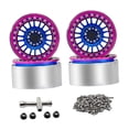 thumbnail image 3 of TISHITA 4 Pieces 1/10 RC Crawler Wheel Rims Spare Parts Aluminum Alloy for SCX10 H8H Blue, 3 of 8
