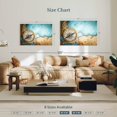 thumbnail image 4 of Elephant Stock Metal Compass Wall Art - Horizontal Canvas Wall Art - Living Room Wall Decor - Nautical Canvas - Blue And Gold Decor - 39" x 26", 4 of 8