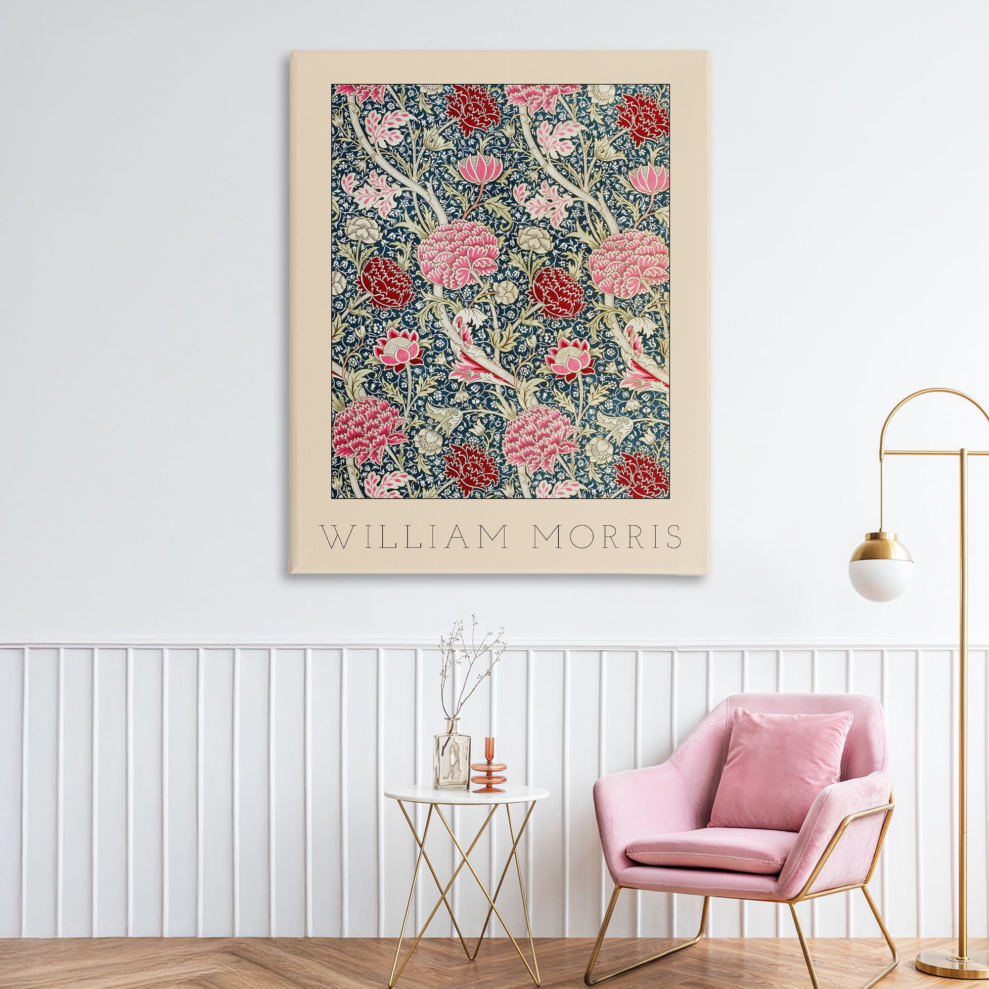 Stupell Industries Ornate Intertwined Flower Classic Canvas Wall Art, design by Lil' Rue