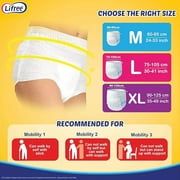 Lifree Extra Absorb Adult Diaper Pants Unisex Large (L), 10 Pieces, Waist size (75-105 cm) COMB0 PACK