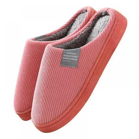 

Gyuzh Unisex Casual Slippers Cozy House Cotton Shoes Indoor Outdoor Bedroom Pink