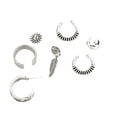 thumbnail image 1 of 7pcs Women Vintage Ear Punk Wrap Stud Earrings Jewelry Sunnimix Brazalete de oreja antiguo de plata, 1 of 8