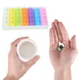 thumbnail image 4 of Unique Bargains 1 Pc Pill Case 28 Grid Removable Flap Pill Box Colorful, 4 of 6