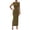 Army Green, variant on PRETTYGARDEN Women's Summer Semi Formal Midi Dresses Sleeveless Ruched Bodycon Long Elegant Cocktail Wedding Guest Dress