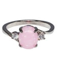 thumbnail image 3 of CILENON Engagement Rings Exquisite Women's Sterling Silver Ring Oval Cut Fire Opal Diamond Band Rings Gold Band Ring Woman Gold Engagement Rings for Women Thumb Rings for Women(Pink,8), 3 of 3