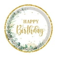 thumbnail image 2 of HHGBAD Leaf Theme Party Disposable Tableware Set - 20 Pcs 9 In Plates- Sage Green and Gold Happy Birthday Party Supplies，for Festive Occasions, 2 of 5